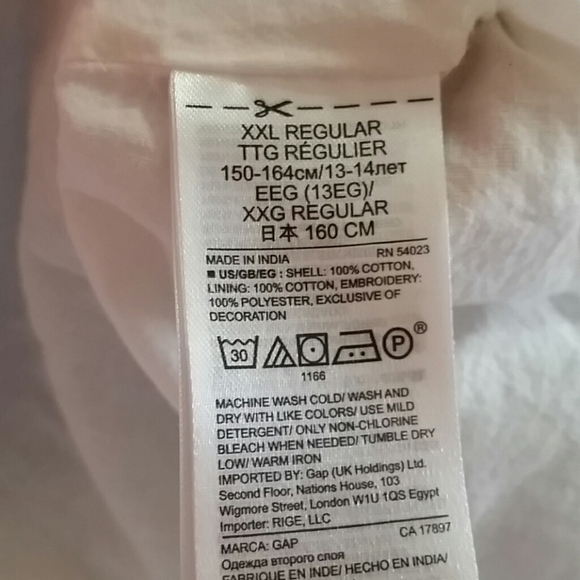 Girl's  GAP 'butterflies' Dress. Size xxl 14-16. - Picture 7 of 10